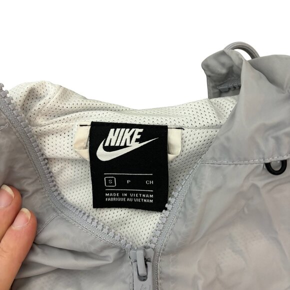Nike Air Windbreaker Hooded Jacket Sportswear Black Gray White Size Medium - Picture 4 of 7